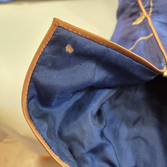 Chinese Asian Blue Floral Blouse Vintage Size XS/X - Picture 7 of 11